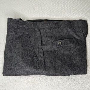 Brooks Brothers Men's All Wool Dress Pants, Grey, 32 Reg. 30 L